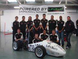 First Completely Electric Formula Student Racing Car