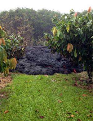 Hawaii lava's slow forward creep stalls -- for now