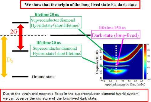 Observation of a hidden state in a superconductor diamond quantum hybrid system