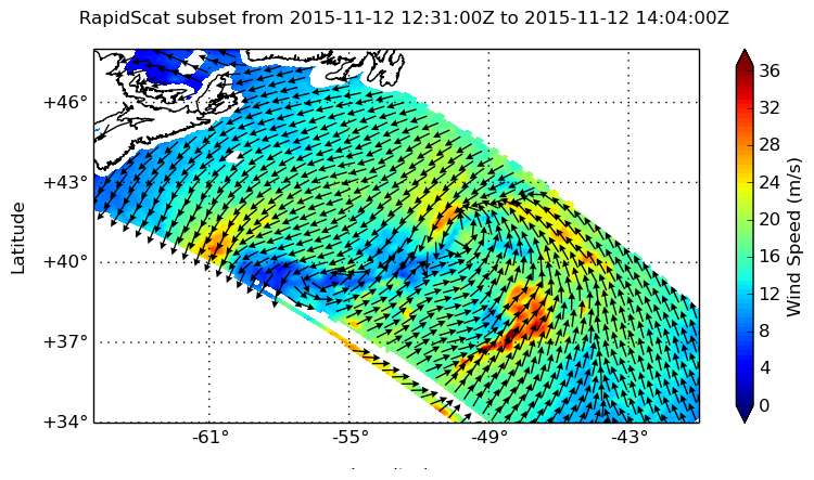 Former Tropical Cyclone Kate examined by GPM, RapidScat and GOES-East