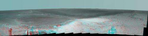 Hilltop panorama marks mars rover's 11th anniversary
