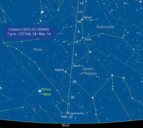 A new sungrazing comet may brighten in the evening sky