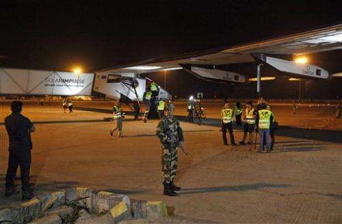 Solar-powered plane lands in Myanmar on 3rd leg of journey