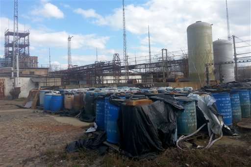 Toxic waste defiles defunct chemical plant in Hungary