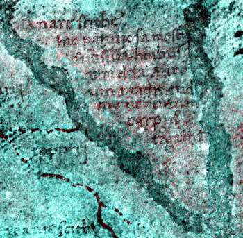 Hidden secrets of 1491 world map revealed via multispectral imaging