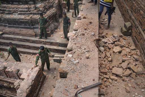 Quake damages scores of Myanmar's heritage Bagan temples