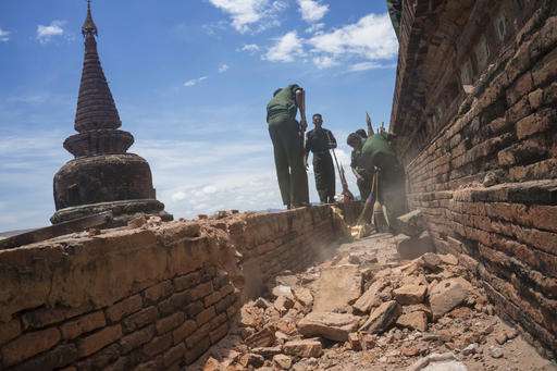 Quake damages scores of Myanmar's heritage Bagan temples