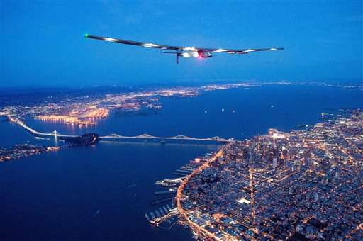 Solar-powered plane completes journey across Pacific Ocean (Update)