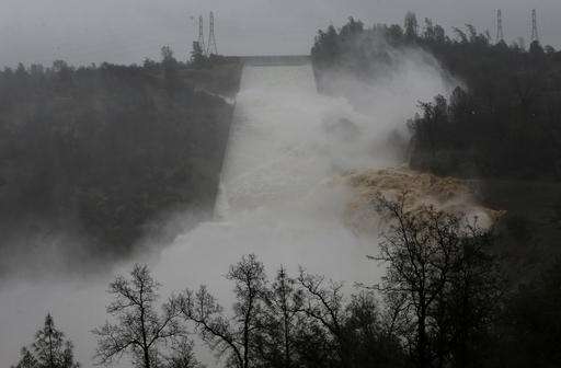 Emergency spillway use likely at Oroville Dam in California