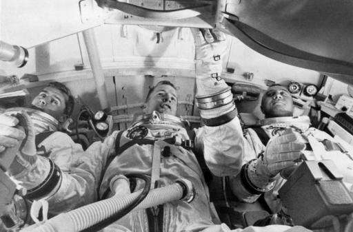 NASA displays Apollo capsule hatch 50 years after fatal fire