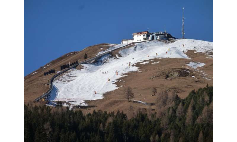 Zugspitze ski area in the Alps, Bavaria, Germany, Europe 