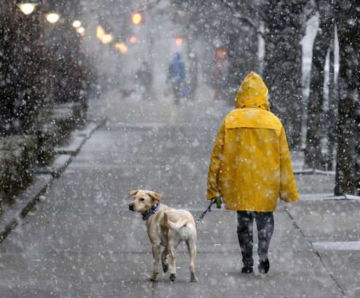 Another snowstorm hits the Northeast, threatens more outages