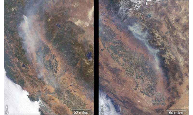 NASA's MISR views raging fires in California