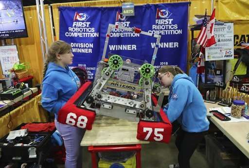 Girl power: All-female teams compete at robotics event