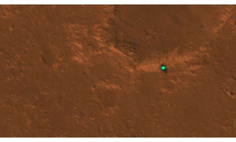 **Mars InSight lander seen in first images from space
