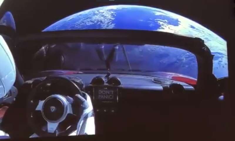 Spacex Beams Cool Video Of Tesla In Space