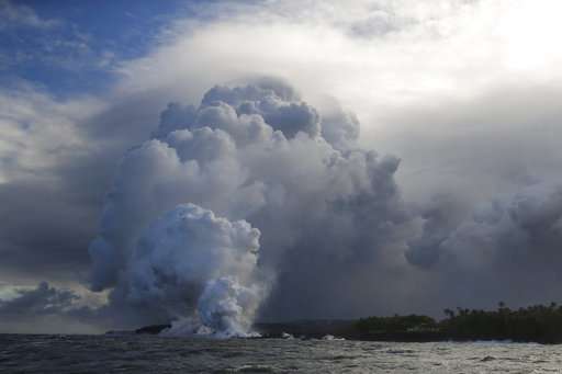 Lava from Kilauea volcano enters ocean, creates toxic cloud