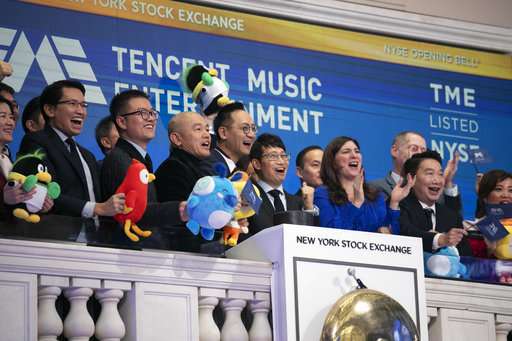 Tencent Music shares rise on first trading day