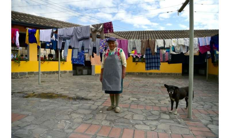 Delia Veloz, 74, is one of the few people left in Ecuador who still practises the ancient and demanding work of a washerwoman
