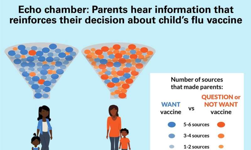 Does an 'echo chamber' of information impede flu vaccination for children?