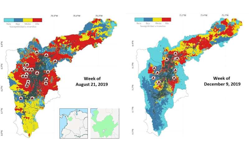 Wildfire modeling helps predict fires in Colombia