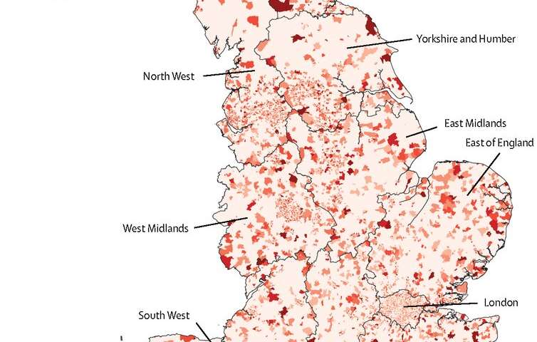 与英国南部的千禧一代相比，英国北部的千禧一代活到50岁的可能性更小