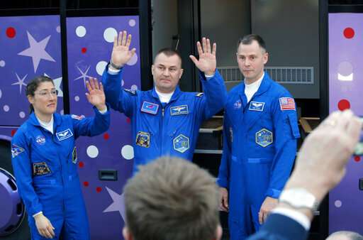 US-Russian crew blasts off to International Space Station