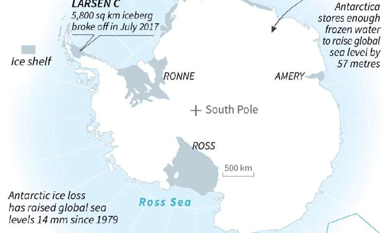 The most vulnerable part of the West Antarctic ice sheet -– equivalent to 3.5 metres of sea level rise -– sits in depressions be