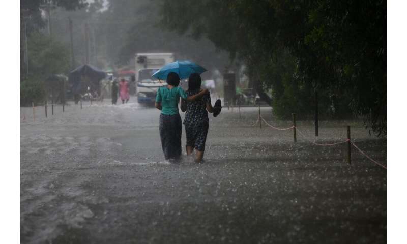 Torrential rain in Myanmar's Bago Region has displaced tens of thousands of people