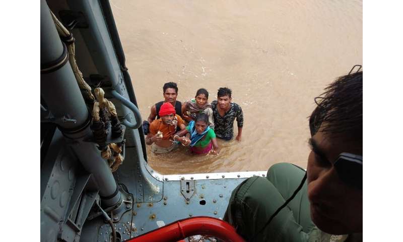 Troops from India's army, navy and air force have been roped in for ongoing flood relief operations
