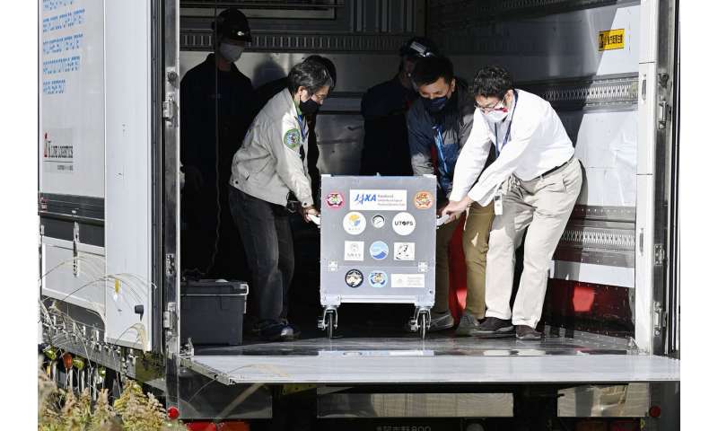 Capsule with asteroid samples arrives in Japan for research
