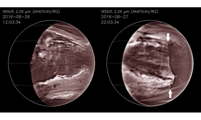 Decades-long deep giant cloud disruption discovered on Venus