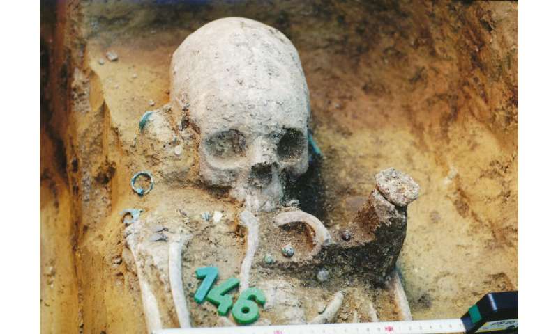 Deformed skulls in an ancient cemetery reveal a multicultural community in transition