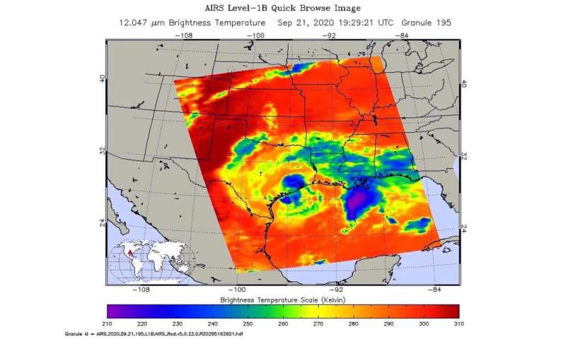 NASA imagery reveals strongest areas of Tropical Storm Beta