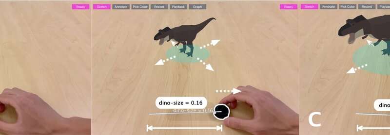 RealitySketch: An AR interface to create responsive sketches