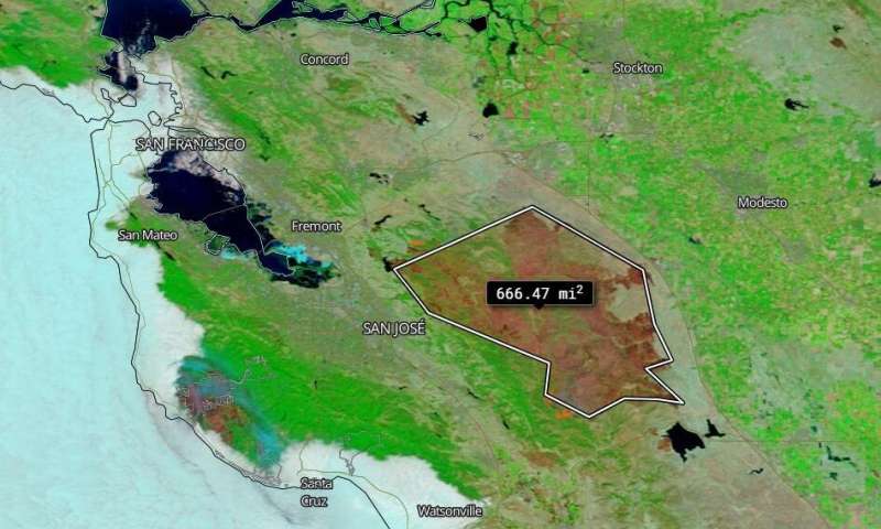 NASA's Terra Satellite reveals burn scars from California's two largest fires