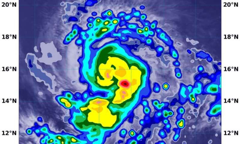 NASA finds heavy rainfall ringing major Hurricane Maria's eye