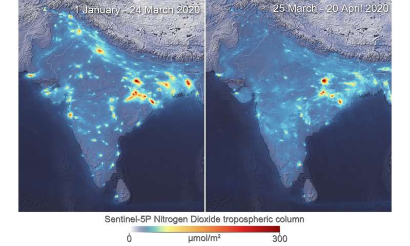 Air pollution drops in India following lockdown