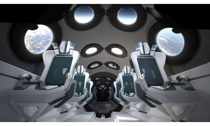 Virgin Galactic shows off passenger spaceship cabin interior