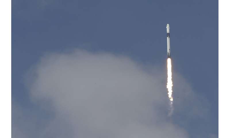 'Back in the game': SpaceX ship blasts off with 2 astronauts