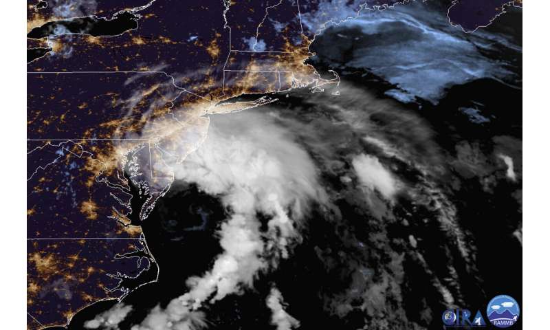 Tropical Storm Fay shutters beaches as it heads north