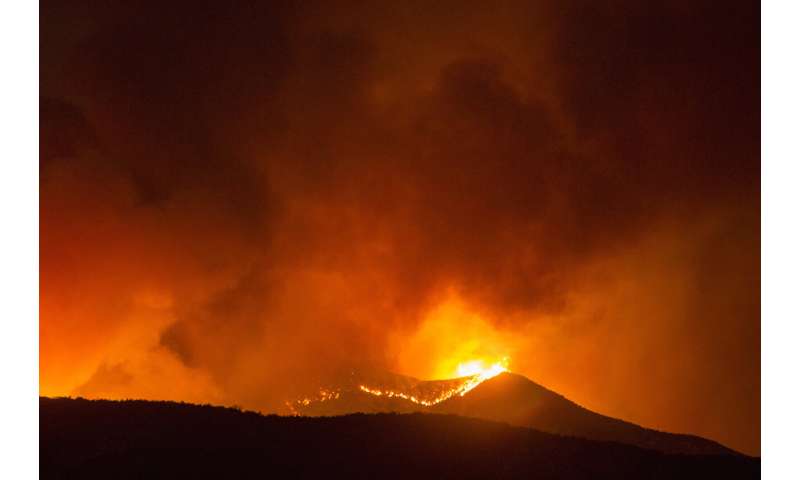 1st big Southern California wildfire of 2020 keeps on raging