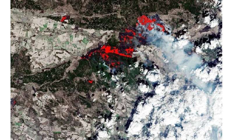 Mapping Chernobyl fires from space
