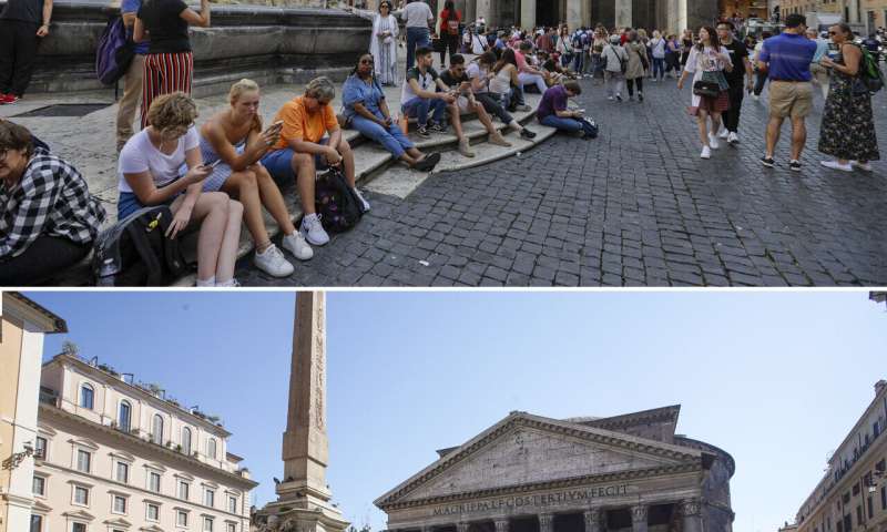 Rome's eternally packed tourist sites emptied
