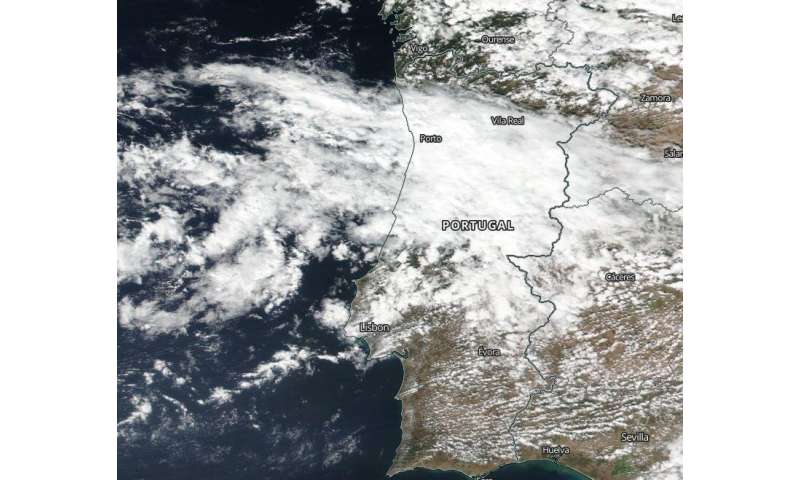 NASA satellite found Post-Tropical Storm Alpha fizzle over Portugal and Spain