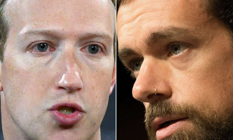 Facebook founder Mark Zuckerberg and Twitter CEO Jack Dorsey were set to testify before US lawmakers for the second time in a le