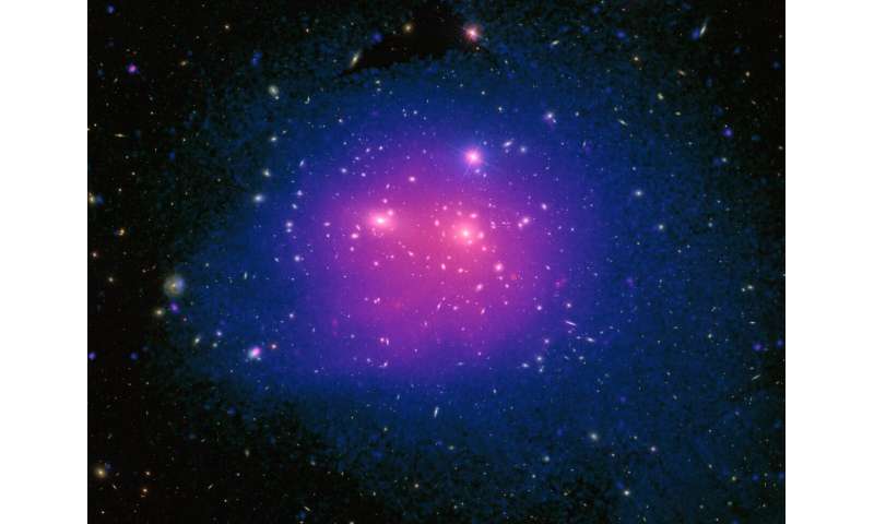 First sighting of hot gas sloshing in galaxy cluster
