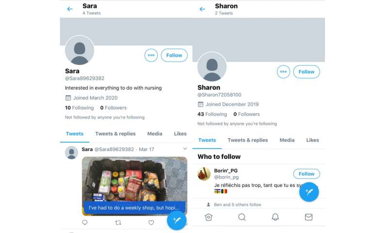 Meet ‘Sara’, ‘Sharon’ and 'Mel': why people spreading coronavirus anxiety on Twitter might actually be bots