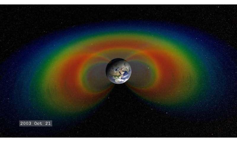 NASA researchers track slowly splitting 'dent' in Earth's magnetic field