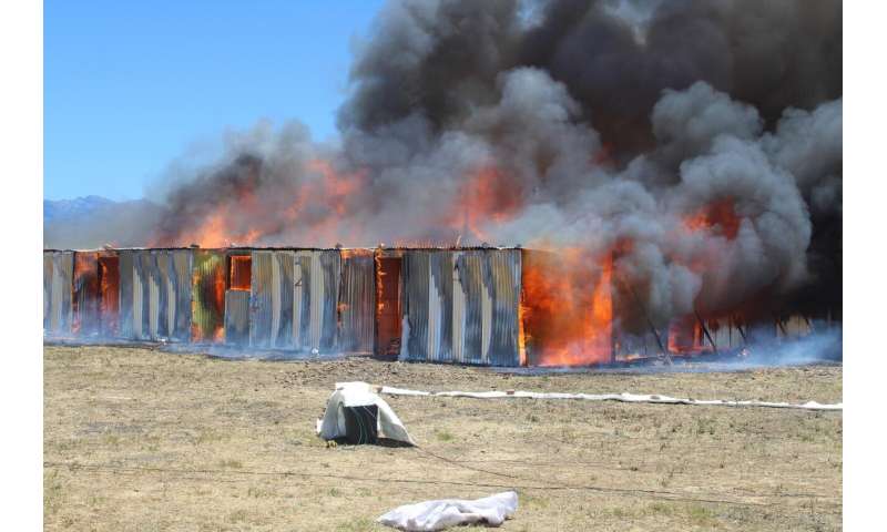 World's largest experiment shows shack fires move with devastating speed
